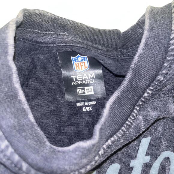 NWT NfL Houston Texans Youth Unisex size 6/6x Dusted Black Acid Wash T-Shirt - Picture 4 of 7